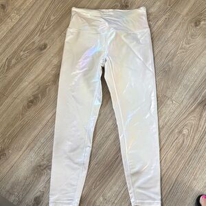 Shimmering White Women's Leggings